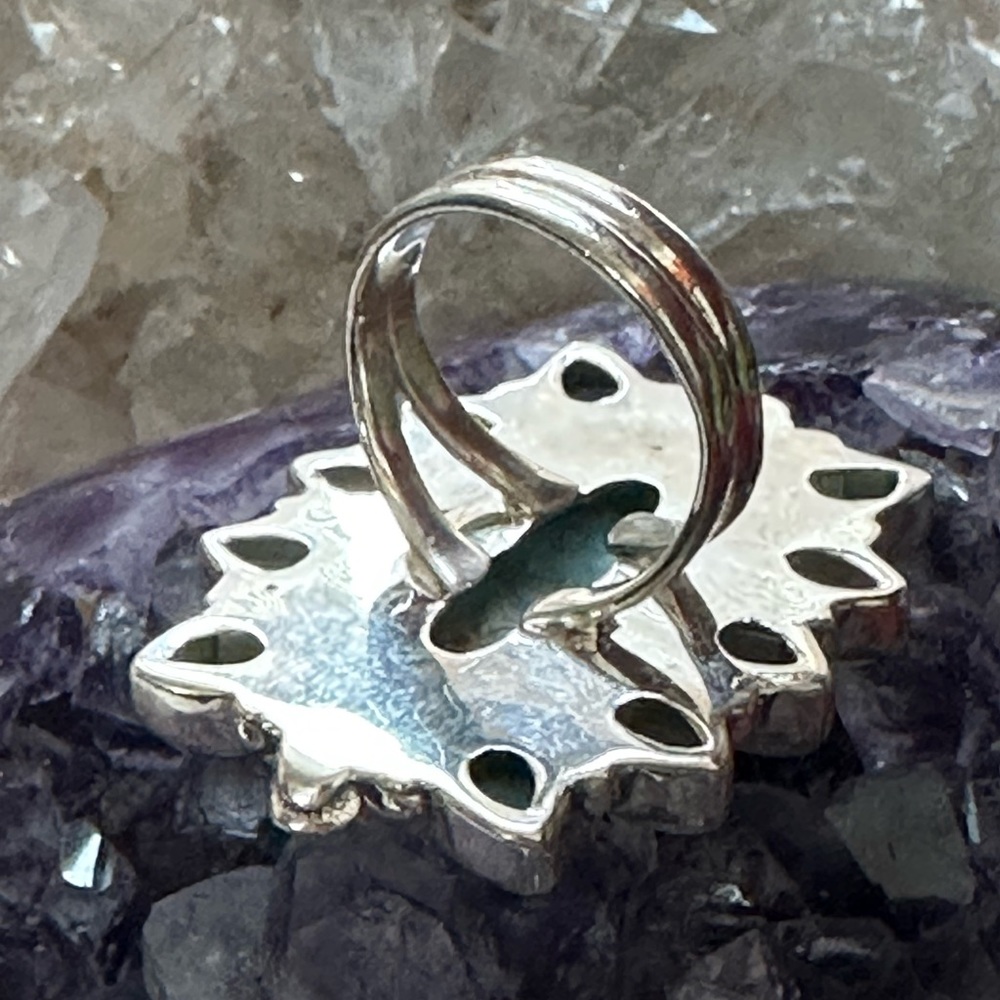 Larimar Rainbow Moonstone Solid Sterling Silver R… - image 6